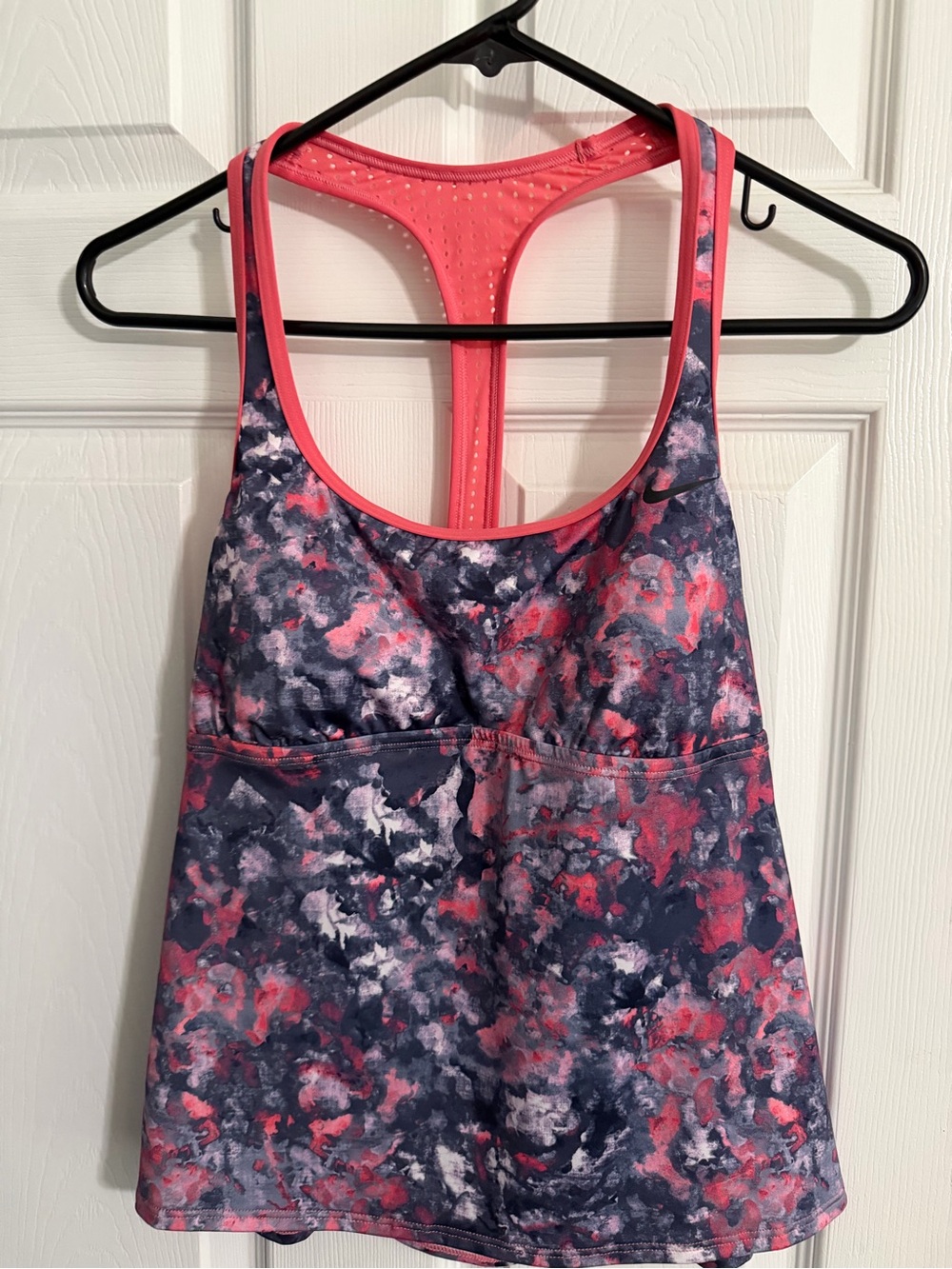 NIKE- Athletic Racerback Tank Top in Coral Pink & blues, NWT,medium,